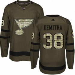 Mens Adidas St Louis Blues 38 Pavol Demitra Authentic Green Salute to Service NHL Jersey  Mens Adidas St Louis Blues 38 Pavol Demitra Authentic Green Salute to Service NHL Jersey