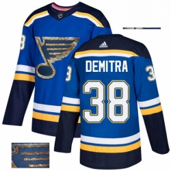 Mens Adidas St Louis Blues 38 Pavol Demitra Authentic Royal Blue Fashion Gold NHL Jersey  Mens Adidas St Louis Blues 38 Pavol Demitra Authentic Royal Blue Fashion Gold NHL Jersey