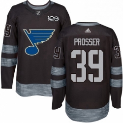 Mens Adidas St Louis Blues 39 Nate Prosser Authentic Black 1917 2017 100th Anniversary NHL Jersey  Mens Adidas St Louis Blues 39 Nate Prosser Authentic Black 1917 2017 100th Anniversary NHL Jersey