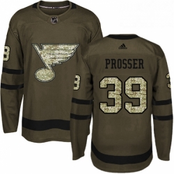 Mens Adidas St Louis Blues 39 Nate Prosser Authentic Green Salute to Service NHL Jersey  Mens Adidas St Louis Blues 39 Nate Prosser Authentic Green Salute to Service NHL Jersey