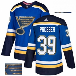 Mens Adidas St Louis Blues 39 Nate Prosser Authentic Royal Blue Fashion Gold NHL Jersey  Mens Adidas St Louis Blues 39 Nate Prosser Authentic Royal Blue Fashion Gold NHL Jersey