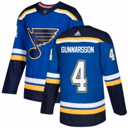 Mens Adidas St Louis Blues 4 Carl Gunnarsson Authentic Royal Blue Home NHL Jersey  Mens Adidas St Louis Blues 4 Carl Gunnarsson Authentic Royal Blue Home NHL Jersey