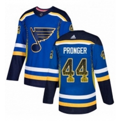 Mens Adidas St Louis Blues 44 Chris Pronger Authentic Blue Drift Fashion NHL Jersey  Mens Adidas St Louis Blues 44 Chris Pronger Authentic Blue Drift Fashion NHL Jersey