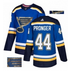 Mens Adidas St Louis Blues 44 Chris Pronger Authentic Royal Blue Fashion Gold NHL Jersey  Mens Adidas St Louis Blues 44 Chris Pronger Authentic Royal Blue Fashion Gold NHL Jersey
