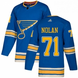 Mens Adidas St Louis Blues 71 Jordan Nolan Authentic Navy Blue Alternate NHL Jersey  Mens Adidas St Louis Blues 71 Jordan Nolan Authentic Navy Blue Alternate NHL Jersey