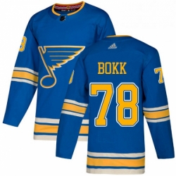 Mens Adidas St Louis Blues 78 Dominik Bokk Authentic Navy Blue Alternate NHL Jersey  Mens Adidas St Louis Blues 78 Dominik Bokk Authentic Navy Blue Alternate NHL Jersey
