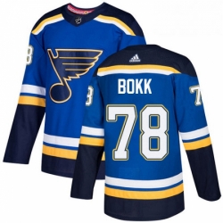 Mens Adidas St Louis Blues 78 Dominik Bokk Authentic Royal Blue Home NHL Jersey  Mens Adidas St Louis Blues 78 Dominik Bokk Authentic Royal Blue Home NHL Jersey