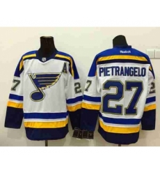 nhl jerseys st. louis blues #27 pietrangelo white[patch A]