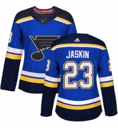 Womens Adidas St Louis Blues 23 Dmitrij Jaskin Premier Royal Blue Home NHL Jersey 