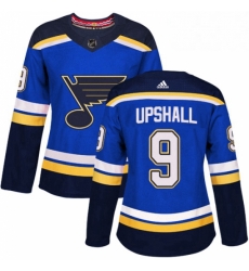 Womens Adidas St Louis Blues 9 Scottie Upshall Premier Royal Blue Home NHL Jersey 