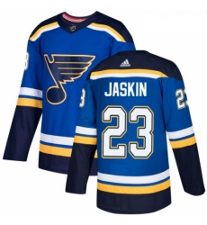 Youth Adidas St Louis Blues 23 Dmitrij Jaskin Premier Royal Blue Home NHL Jersey 