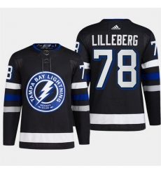 Men Tampa Bay Lightning 78 Emil Martinsen Lilleberg Black Alternate Premier Breakaway Stitched Jersey