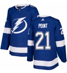 Mens Adidas Tampa Bay Lightning 21 Brayden Point Authentic Royal Blue Home NHL Jersey 