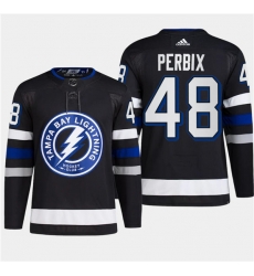 Men's Tampa Bay Lightning #48 Nick Perbix Black 2024 Stadium Series Stitched Jersey