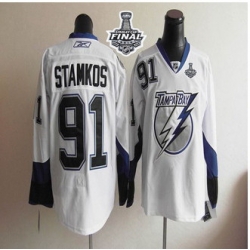 Tampa Bay Lightning #91 Steven Stamkos White 2015 Stanley Cup Stitched NHL Jersey