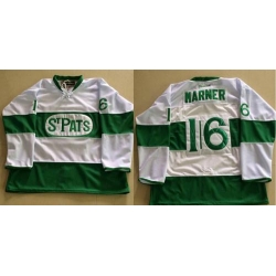 Maple Leafs #16 Mitchell Marner White Green St. Patrick's Day Stitched NHL Jersey II Maple Leafs #16 Mitchell Marner White Green St. Patrick's Day Stitched NHL Jersey II