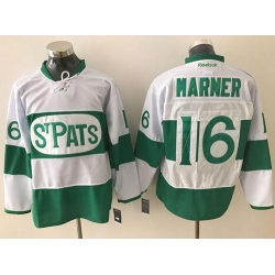 Maple Leafs #16 Mitchell Marner White Green St. Patrick's Day Stitched NHL Jersey Maple Leafs #16 Mitchell Marner White Green St. Patrick's Day Stitched NHL Jersey