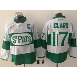 Maple Leafs #17 Wendel Clark White Green St. Patrick's Day Stitched NHL Jersey Maple Leafs #17 Wendel Clark White Green St. Patrick's Day Stitched NHL Jersey