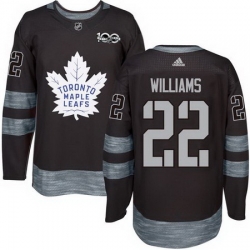 Maple Leafs #22 Tiger Williams Black 1917 2017 100th Anniversary Stitched NHL Jersey Maple Leafs #22 Tiger Williams Black 1917 2017 100th Anniversary Stitched NHL Jersey
