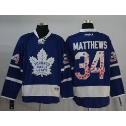 Maple Leafs #34 Auston Matthews Blue Canada Flag Fashion Stitched NHL Jersey Maple Leafs #34 Auston Matthews Blue Canada Flag Fashion Stitched NHL Jersey