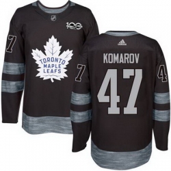Maple Leafs #47 Leo Komarov Black 1917 2017 100th Anniversary Stitched NHL Jersey Maple Leafs #47 Leo Komarov Black 1917 2017 100th Anniversary Stitched NHL Jersey