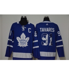 Maple Leafs 91 John Tavares Blue Adidas Fashion Jersey