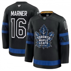 Men Toronto Maple Leafs 16 Mitchell Marner Black 2024 25 Alternate Stitched Hockey Jersey