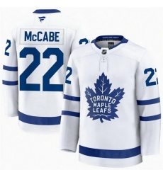 Men Toronto Maple Leafs  22 Jake McCabe Fanatics Away White Premium Jersey