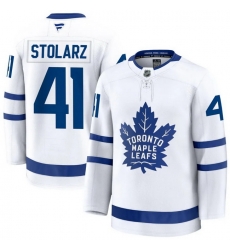 Men Toronto Maple Leafs  41 Anthony Stolarz Fanatics Away White Player Jersey