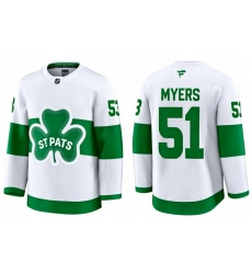 Men Toronto Maple Leafs Philippe Myers 51 White St Patricks Authentic Jersey