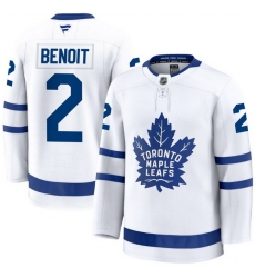 Men Toronto Maple Leafs Simon Benoit 2 Fanatics Away White Premium Stitched Hockey Jersey