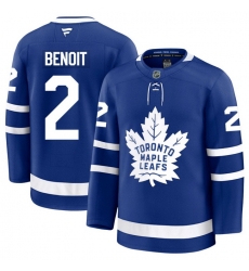 Men Toronto Maple Leafs Simon Benoit 2 Fanatics Home Blue Premium Stitched Hockey Jersey