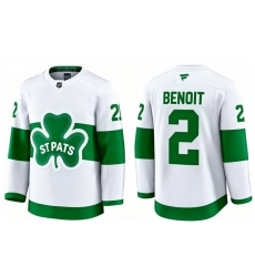 Men Toronto Maple Leafs Simon Benoit 2 White St Patricks Authentic Jersey