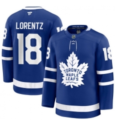 Men Toronto Maple Leafs Steven Lorentz 18 Fanatics Home Blue Premium Stitched Hockey Jersey