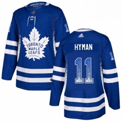 Mens Adidas Toronto Maple Leafs 11 Zach Hyman Authentic Blue Drift Fashion NHL Jersey  Mens Adidas Toronto Maple Leafs 11 Zach Hyman Authentic Blue Drift Fashion NHL Jersey