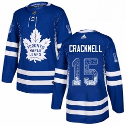 Mens Adidas Toronto Maple Leafs 15 Adam Cracknell Authentic Blue Drift Fashion NHL Jersey  Mens Adidas Toronto Maple Leafs 15 Adam Cracknell Authentic Blue Drift Fashion NHL Jersey