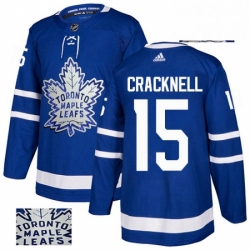 Mens Adidas Toronto Maple Leafs 15 Adam Cracknell Authentic Royal Blue Fashion Gold NHL Jersey  Mens Adidas Toronto Maple Leafs 15 Adam Cracknell Authentic Royal Blue Fashion Gold NHL Jersey