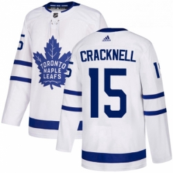 Mens Adidas Toronto Maple Leafs 15 Adam Cracknell Authentic White Away NHL Jersey  Mens Adidas Toronto Maple Leafs 15 Adam Cracknell Authentic White Away NHL Jersey