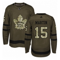 Mens Adidas Toronto Maple Leafs 15 Matt Martin Authentic Green Salute to Service NHL Jersey  Mens Adidas Toronto Maple Leafs 15 Matt Martin Authentic Green Salute to Service NHL Jersey