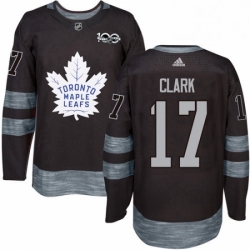 Mens Adidas Toronto Maple Leafs 17 Wendel Clark Authentic Black 1917 2017 100th Anniversary NHL Jersey  Mens Adidas Toronto Maple Leafs 17 Wendel Clark Authentic Black 1917 2017 100th Anniversary NHL Jersey