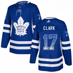 Mens Adidas Toronto Maple Leafs 17 Wendel Clark Authentic Blue Drift Fashion NHL Jersey  Mens Adidas Toronto Maple Leafs 17 Wendel Clark Authentic Blue Drift Fashion NHL Jersey