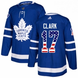 Mens Adidas Toronto Maple Leafs 17 Wendel Clark Authentic Royal Blue USA Flag Fashion NHL Jersey  Mens Adidas Toronto Maple Leafs 17 Wendel Clark Authentic Royal Blue USA Flag Fashion NHL Jersey