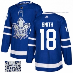 Mens Adidas Toronto Maple Leafs 18 Ben Smith Authentic Royal Blue Fashion Gold NHL Jersey  Mens Adidas Toronto Maple Leafs 18 Ben Smith Authentic Royal Blue Fashion Gold NHL Jersey