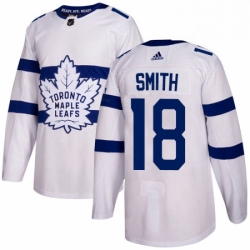 Mens Adidas Toronto Maple Leafs 18 Ben Smith Authentic White 2018 Stadium Series NHL Jersey  Mens Adidas Toronto Maple Leafs 18 Ben Smith Authentic White 2018 Stadium Series NHL Jersey