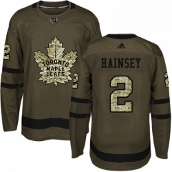 Mens Adidas Toronto Maple Leafs 2 Ron Hainsey Authentic Green Salute to Service NHL Jersey  Mens Adidas Toronto Maple Leafs 2 Ron Hainsey Authentic Green Salute to Service NHL Jersey