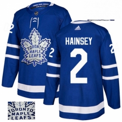 Mens Adidas Toronto Maple Leafs 2 Ron Hainsey Authentic Royal Blue Fashion Gold NHL Jersey  Mens Adidas Toronto Maple Leafs 2 Ron Hainsey Authentic Royal Blue Fashion Gold NHL Jersey