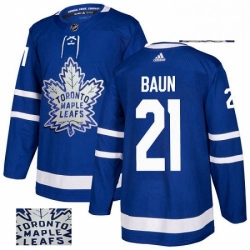 Mens Adidas Toronto Maple Leafs 21 Bobby Baun Authentic Royal Blue Fashion Gold NHL Jersey  Mens Adidas Toronto Maple Leafs 21 Bobby Baun Authentic Royal Blue Fashion Gold NHL Jersey
