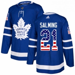 Mens Adidas Toronto Maple Leafs 21 Borje Salming Authentic Royal Blue USA Flag Fashion NHL Jersey  Mens Adidas Toronto Maple Leafs 21 Borje Salming Authentic Royal Blue USA Flag Fashion NHL Jersey