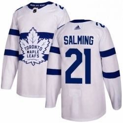 Mens Adidas Toronto Maple Leafs 21 Borje Salming Authentic White 2018 Stadium Series NHL Jersey  Mens Adidas Toronto Maple Leafs 21 Borje Salming Authentic White 2018 Stadium Series NHL Jersey