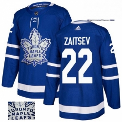 Mens Adidas Toronto Maple Leafs 22 Nikita Zaitsev Authentic Royal Blue Fashion Gold NHL Jersey  Mens Adidas Toronto Maple Leafs 22 Nikita Zaitsev Authentic Royal Blue Fashion Gold NHL Jersey